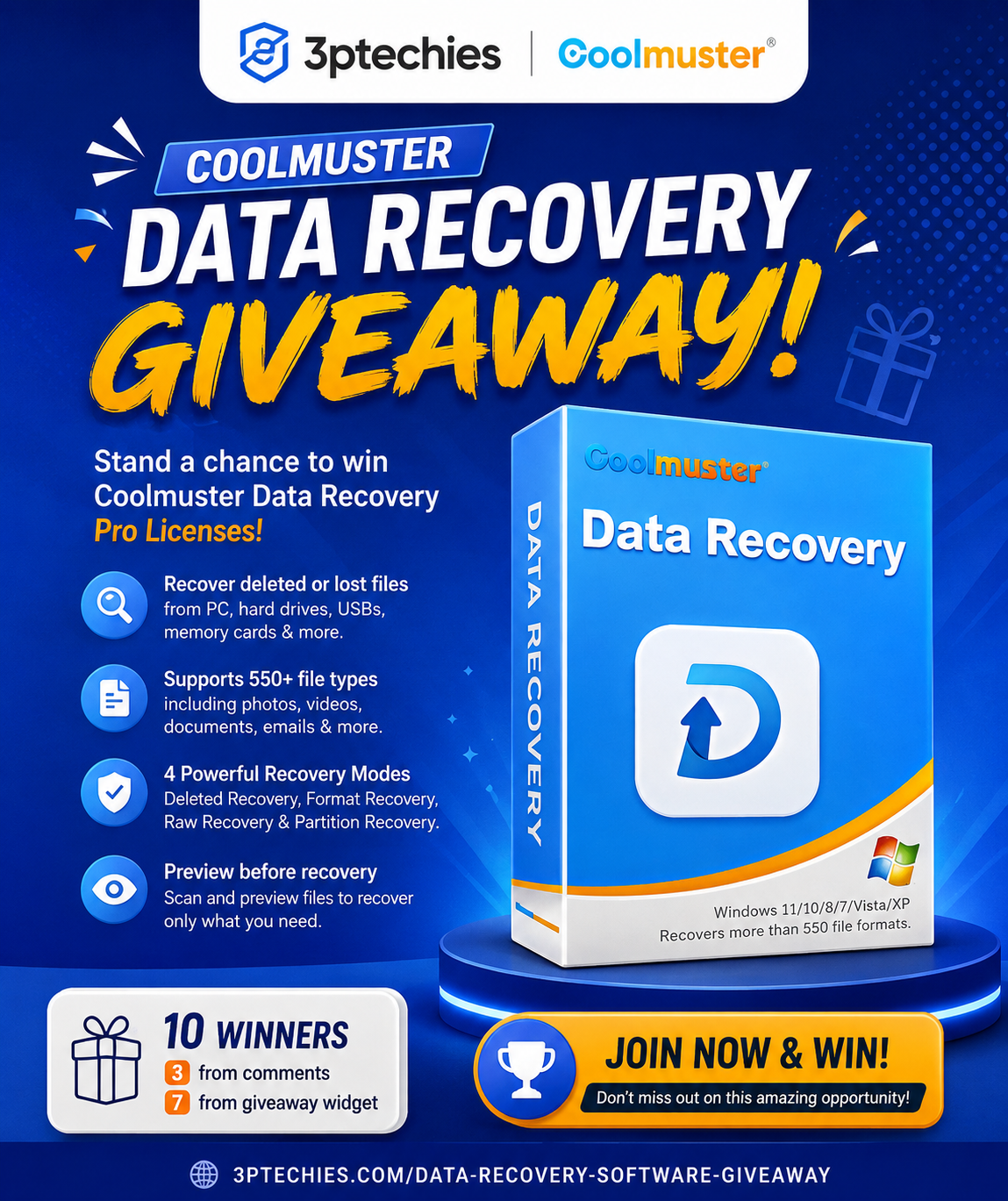 3ptechies Coolmuster Data Recovery Giveaway